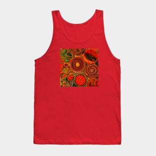 Red mandala Tank Top